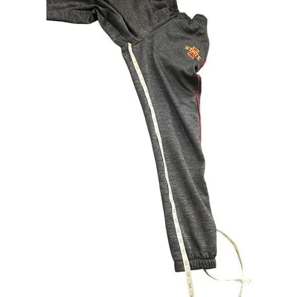 Iowa State Cyclones Mens Jogger Sweatpants Small By Colosseum Gray & Red Polyest - Picture 8 of 12